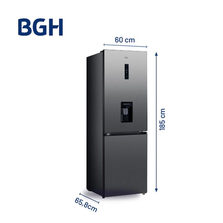 Heladera Combi BGH Inverter 312L Dark Inox BRC330I2A - Vista 3