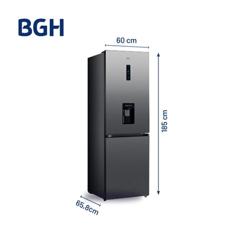 Heladera Combi BGH Inverter 312L Dark Inox BRC330I2A