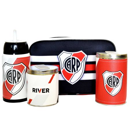 Kit de mate listo con bolso de mano River Plate