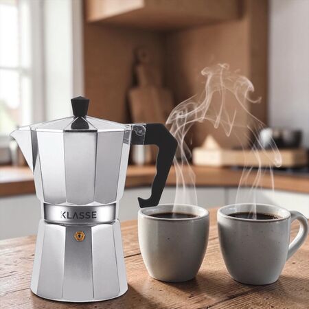 Cafetera Estilo Italiano Moka Klasse 6 Tazas 300 ml de Aluminio (KS3701)