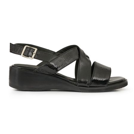 SANDALIA ROHEV NEGRA CHAROL