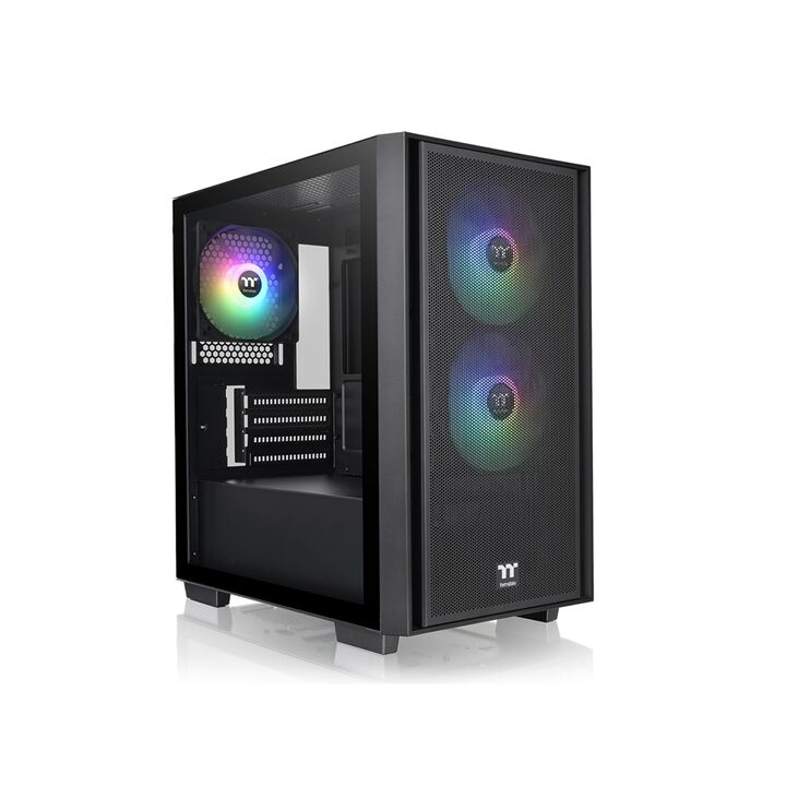 Gabinete con Fuente 650W Thermaltake H16TG Fan x3 ARGB M-ATX - Vista 1
