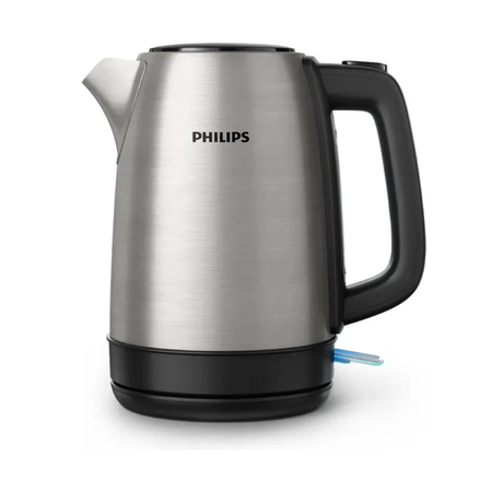 pava hervidor de agua philips 1,7 l acero inoxidable plateado hd9350