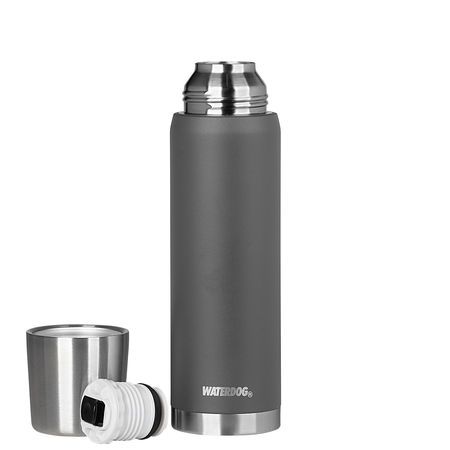 Termo Acero Inox 1 Lt Dark Grey Waterdog Obus ( Obus1000dgf)