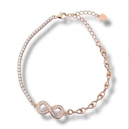 PULSERA PLATA 925 BAÑO ELECTROLITICO CON DIJES Y PIEDRAS JOYAS OCLOCK (PUPR1570)