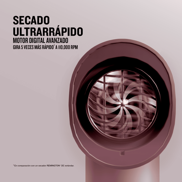 Secador De Pelo Digital 110000rpm 12 Vel. Remington Airvive - Vista 2