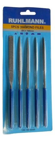 Limas Diamantadas Ruhlmann 5 Milimetros 18 Centimetros Set de 5