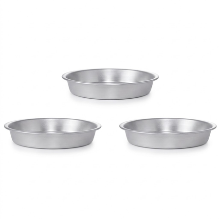 Set X 3 Torteras Molde Tortas Bajas Aluminio El Siglo N 26 Gris