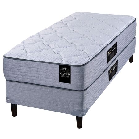 Colchon y Sommier King Koil Bradley 1 Plaza y Media de 90x190cm Resortes Pocket y Espuma de Alta Densidad Firme