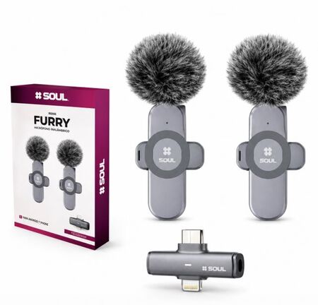 2 Microfonos corbateros Soul dual con antiviento