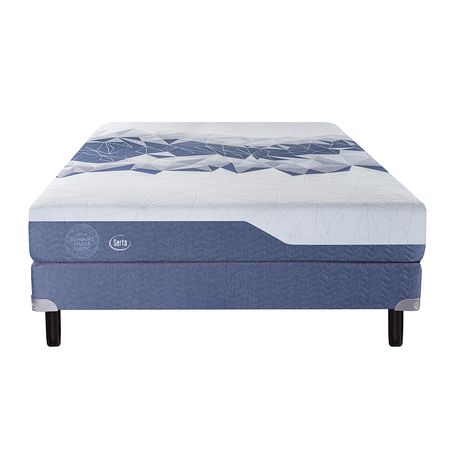 Colchon y Sommier Serta Luisiana Queen Size 150x190 De Resortes Pocket con Espuma Suave