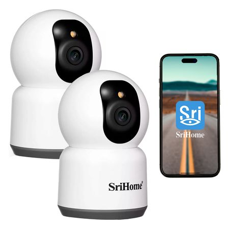 Kit de 2 Cámara de Seguridad IP SriHome 4MP Wifi 5g 24g