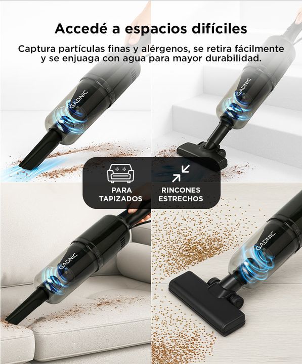 Aspiradora Vertical Gadnic 2 en 1 de Mano 600W - Vista 5