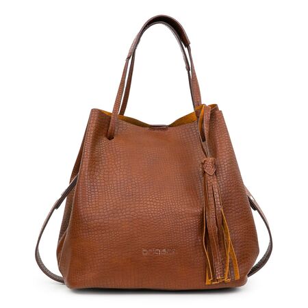 CARTERA LINERA MARRON CROCO
