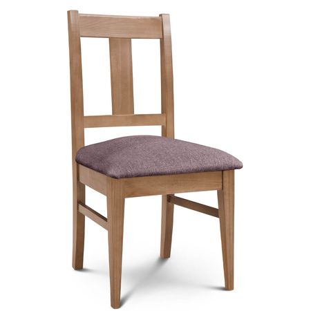 Silla de Comedor Euro lustre Abedul Tapizado Shot Morado Espacity