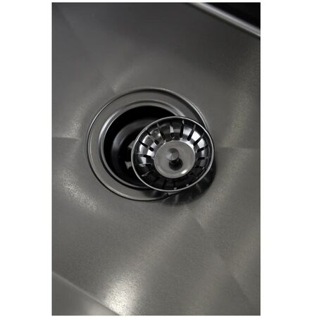 Pileta de Cocina Etna Simple 718B Black Satinado Mi Pileta