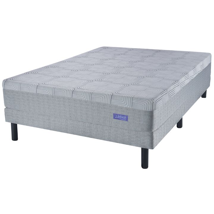 Colchon y Sommier Inducol Cardiel Queen Size 150x190 Espuma de Alta Densidad y Espuma Inteligente - Vista 2