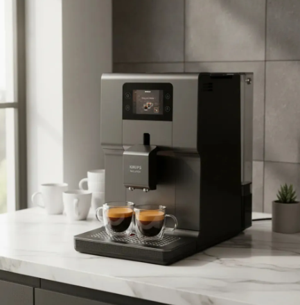 Cafetera Krups Intuition Preference Touch EA875 Cafetera Super Automática Gris - Vista 4