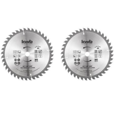 Disco para Sierra Circular Einhell 184mm 40 Dientes Set x2