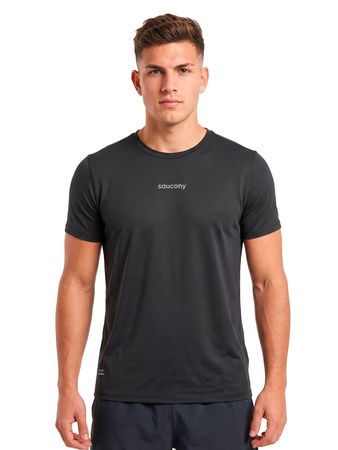 Remera Saucony Endorphin 2.0 Hombre Running Negro