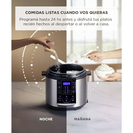 Olla Eléctrica A Presión Gadnic HD100 Cocción Instantánea Arrocera 6L 1000W