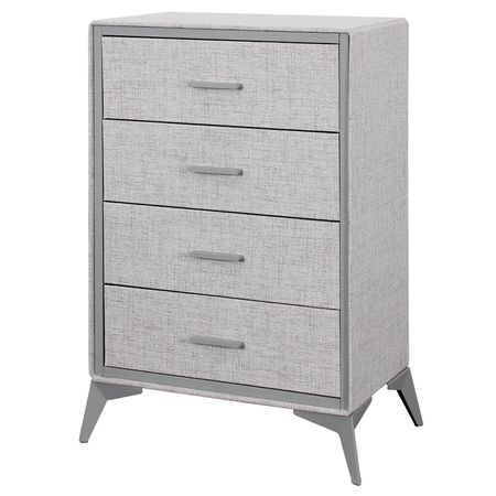 Cajonera | Organizador Dalton 4 Cajones Gris Metal Tela 231004