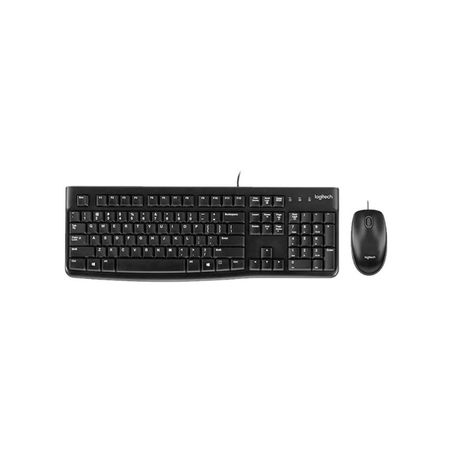 Teclado con Mouse Logitech MK120 Con Cable Negro