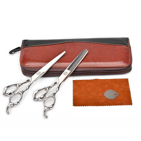 Set de Tijeras Profesionales Para Barbería C/Estuche Wmark