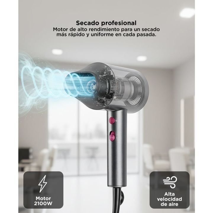 Secador de Pelo Gadnic SC600 de Metal 1800-2100W - Vista 3