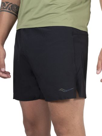 Short Saucony Peregrine 6 Hombre Running Negro