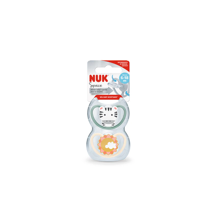 Chupete Set X2 Space 6-18 M Cebra-Sol Nuk