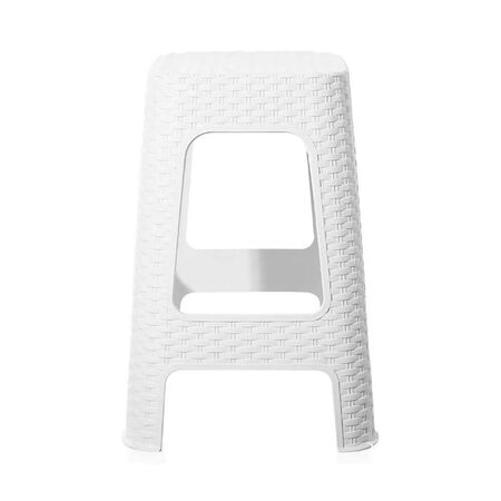 Banqueta Plástica Voss 2000. NR S|Rattan Blanco - Lion