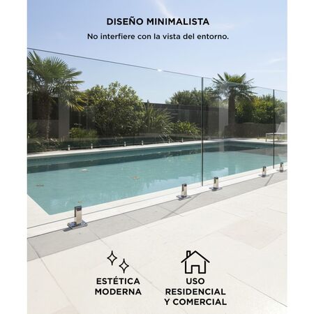 Mini Poste Gadnic Acero Inoxidable Para Balcones Piletas Escaleras