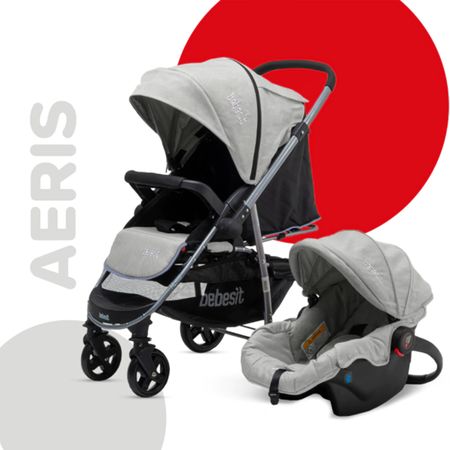 Coche De Paseo Bebesit Aeris Portabebe/butaca Gris 1390ts 