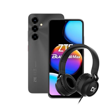 Combo ZTE V80 Max 4+256GB Negro + Auricular Vincha Dekkin USB-C