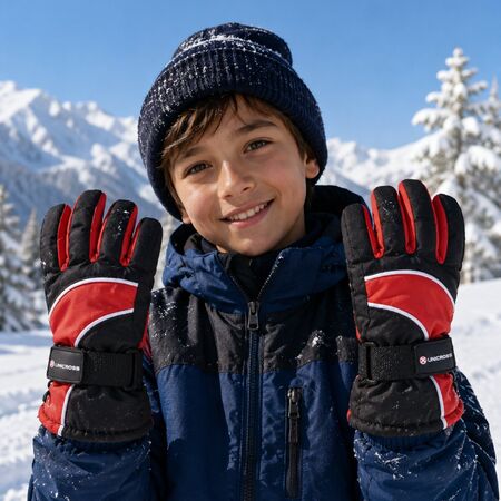 Guantes Moto Ninos Unicross T Talle Unico Negro