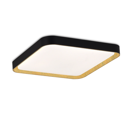 Plafon Led Nordico Moderno Cuadrado 50cm Negro Galactic 45w