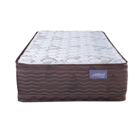 Colchon Inducol Aural 1 Plaza y Media de 100x190x28cm Espuma de Alta Densidad con Doble Europillow