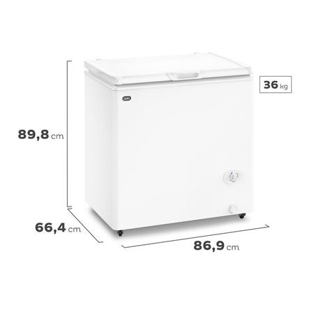 Freezer Gafa 205 Litros  Blanco Inverter