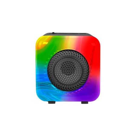 Parlante Pequeño Bluetooth Portátil Inalámbrico con Luces Rgb Radio Fm 