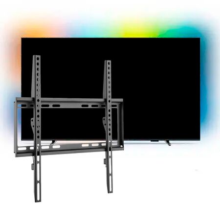 Tv Led Philips 65" 4K Borderless Ambilight Titanos + Soporte Tv Led Fijo