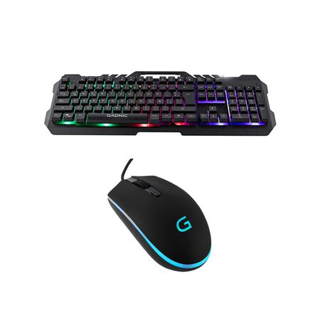 Kit de Gaming Gadnic Teclado + Mouse RGB USB  Retro Iluminado