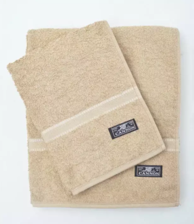 Juego Toalla Y Toallón xl Cannon 520 Gr Algodón 100% BEIGE