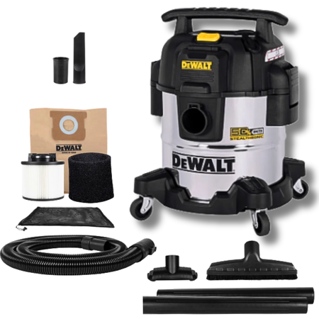 Aspiradora Dewalt 20l 750w Liquido Polvo 50% Mas Silenciosa