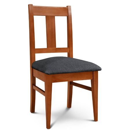 Silla de Comedor Euro lustre Cedro Tapizado Shot Nickel Espacity