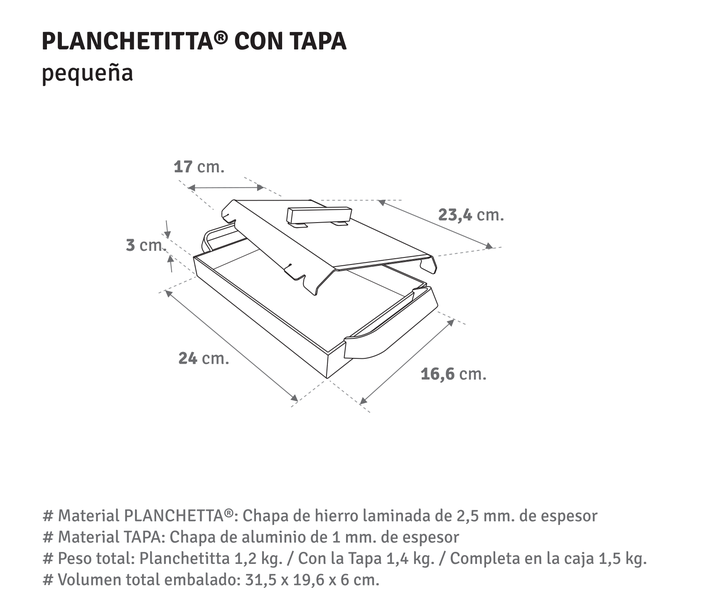 Combo Mini La Planchetta: Planchetitta + Provoletera + Smasher + Espatula - Vista 6