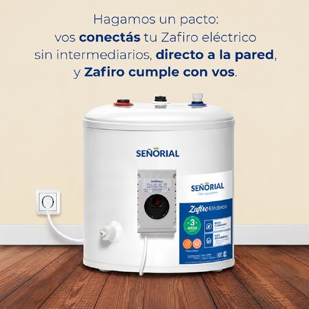 Termotanque Eléctrico Señorial TESZ-40l Zafiro Color Blanco 40 Litros
