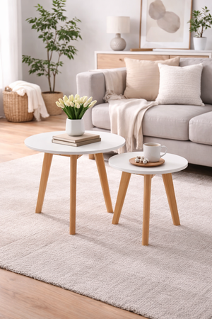 Mesa Ratona Estocolmo Set x2 Laqueadas 