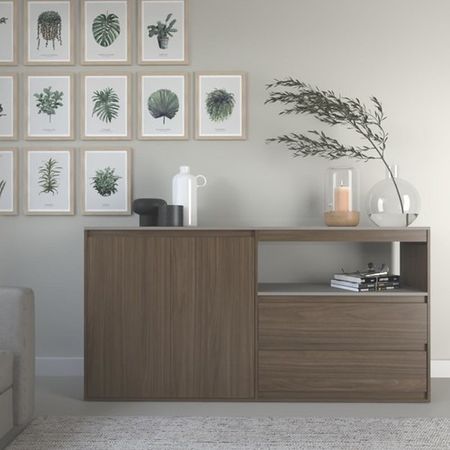 Vajillero Grande Borgia DS Home Gris Nogal 174.5x89x36 cm