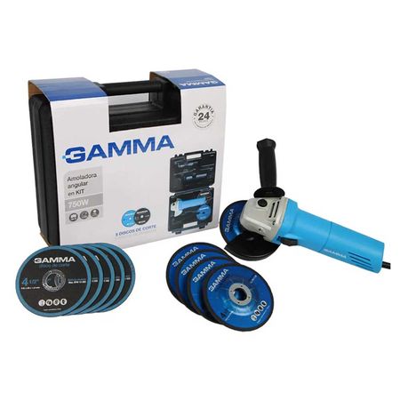 Amoladora Angular Gamma G1910KAR Kit 750W